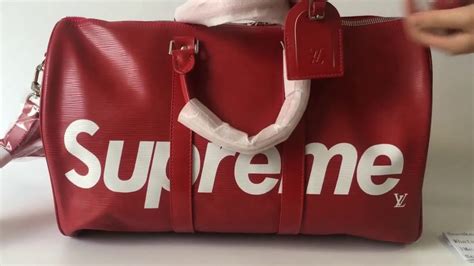 replica supreme lv duffle bag|louis vuitton false supreme x.